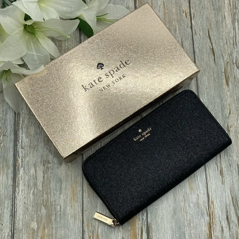 Kate Spade Glimmer Boxed Large Continental Wallet Bag Purse